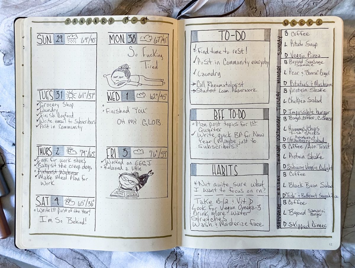 Minimalist Bullet Journal Weekly Spreads Anjahome