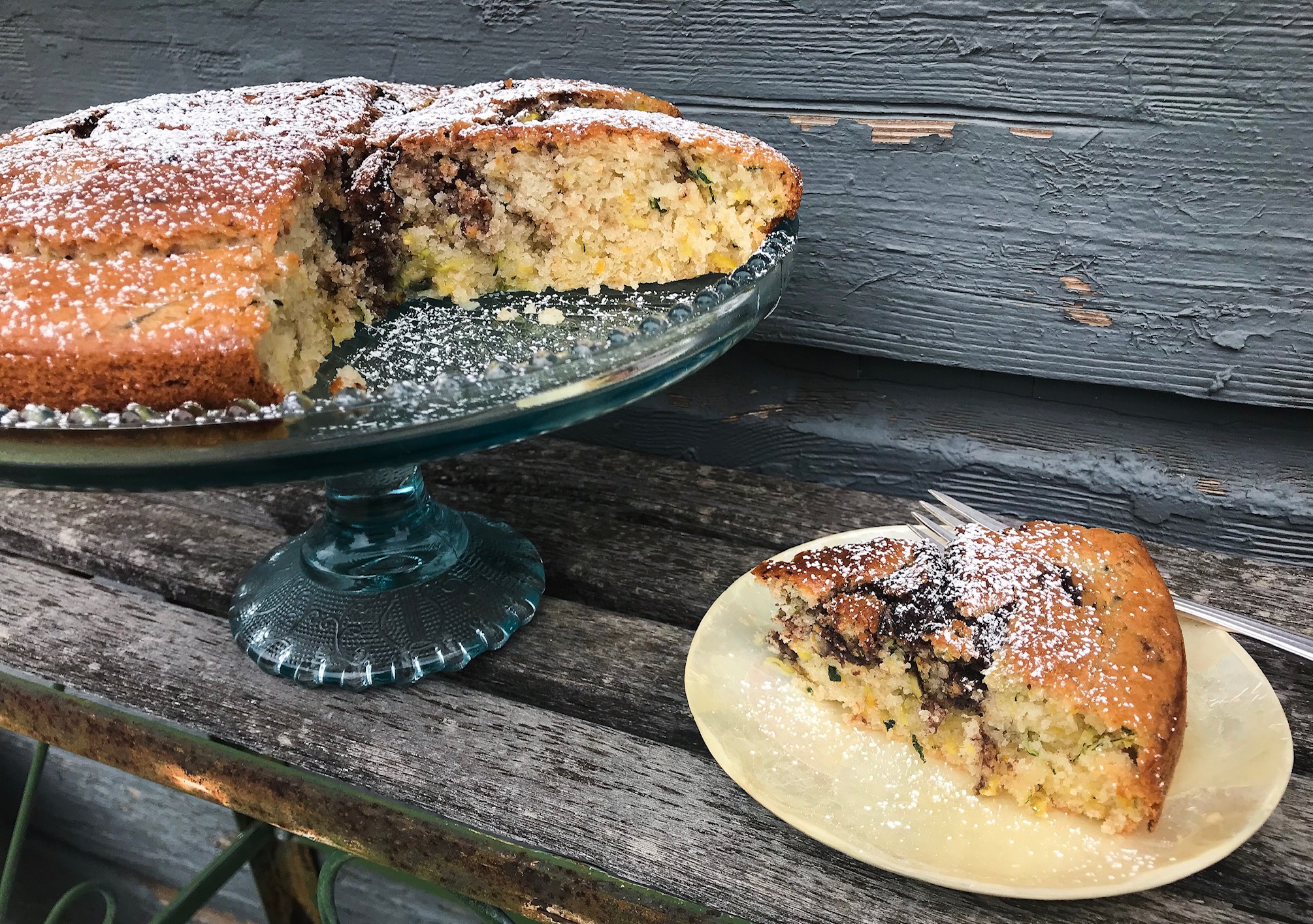 Zucchini Nutella Swirl Cake