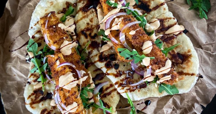 Crispy Tofu Flatbreads