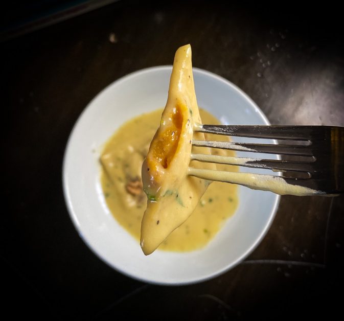 Pumpkin Ravioli with Tarragon Sauce