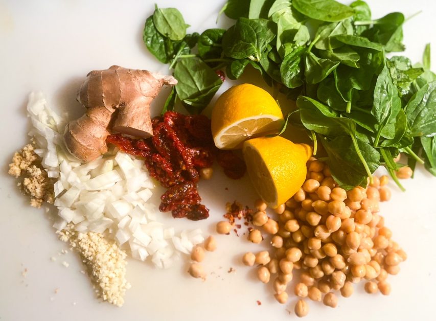 Coconut-Braised Chickpea Ingredients