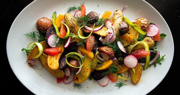 Potato, Shaved Asparagus, and Citrus Salad